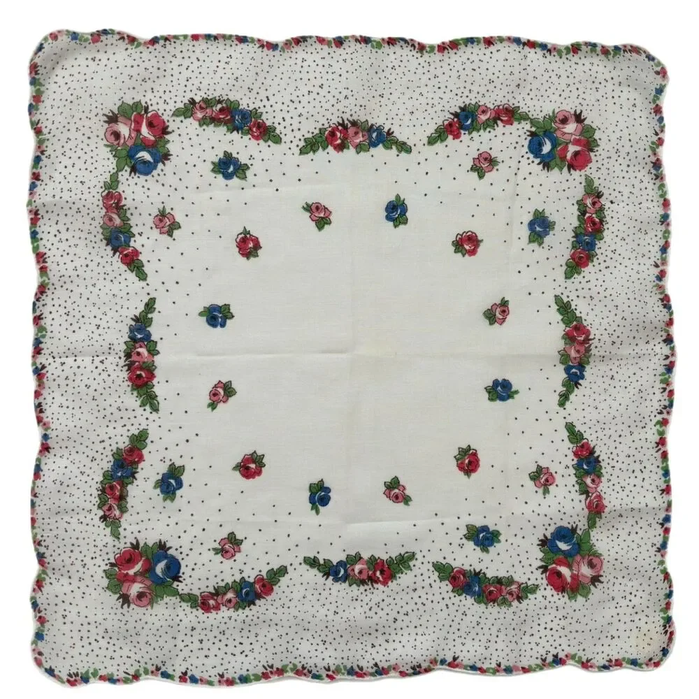Vintage Heirloom Linen Bridesmaid Handkerchief Wedding Cottage Feminine Dainty